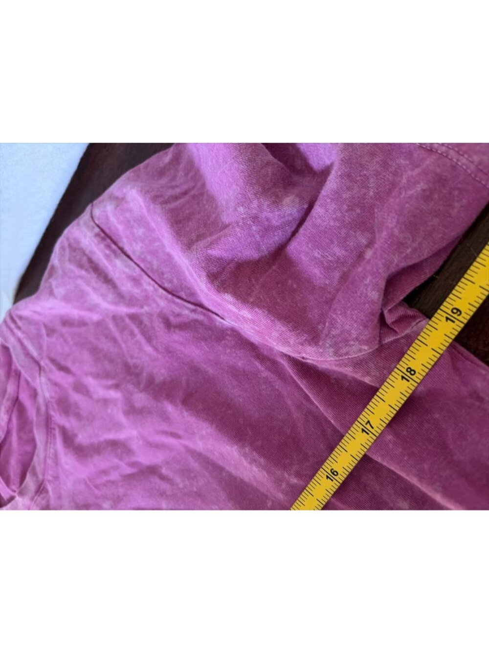 Sézane Organic Cotton Mineral Wash Crewneck T-Shirt Purple Magenta SZ S Basic - Picture 10 of 12